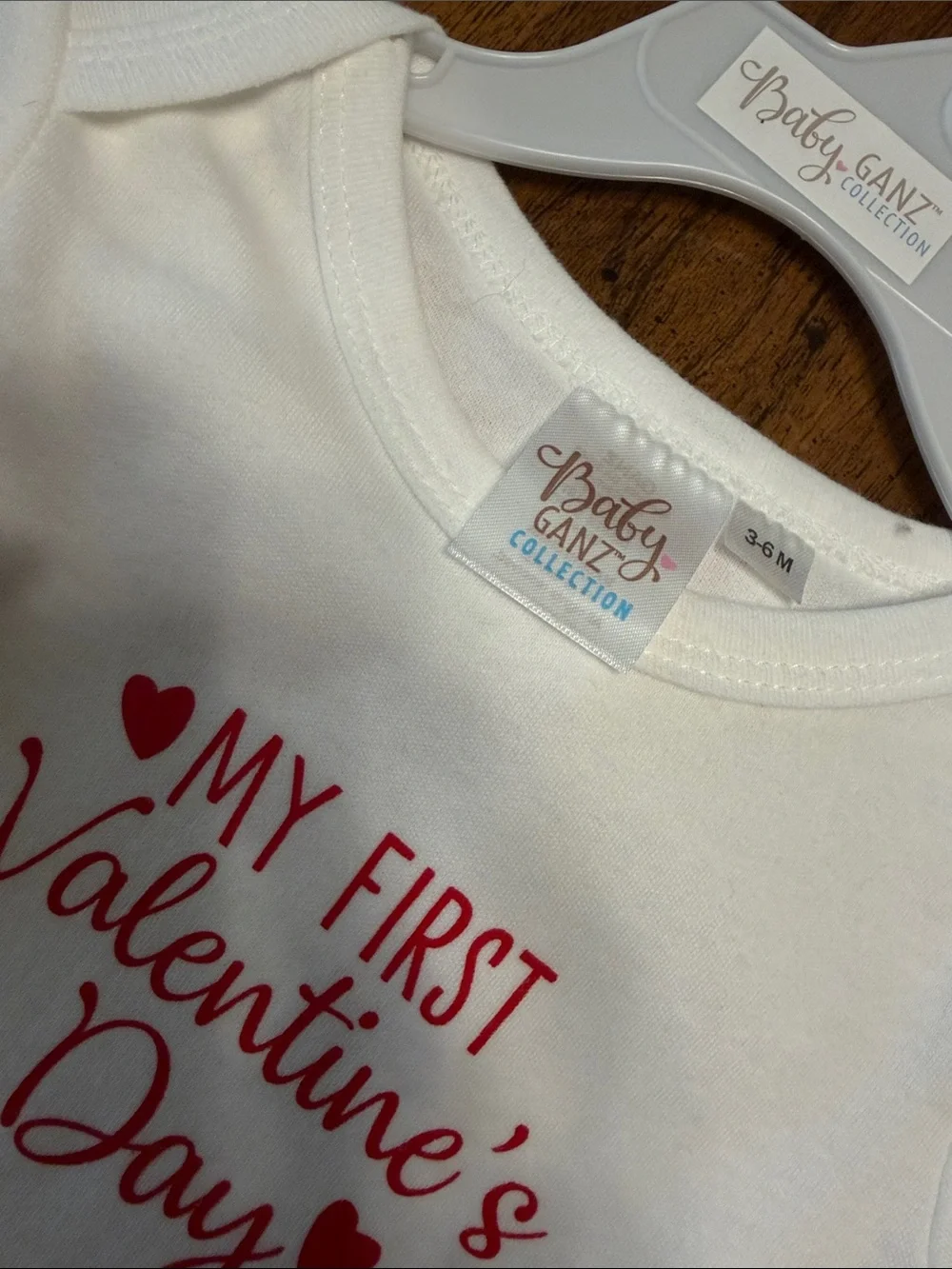Valentine's Baby Outfit Bundle - White & Red Hearts 3-6 M